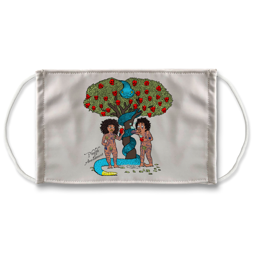 adam and eve garden of sin Sublimation Face Mask