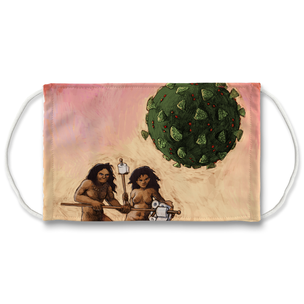 Phylth Amendment covid caveman Sublimation Face Mask