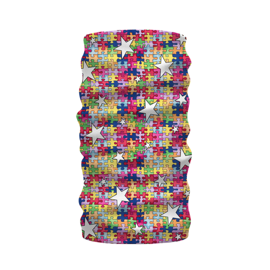 autism awareness puzzle Sublimation Neck Warmer Morf Scarf